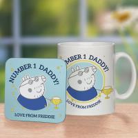 Personalised Peppa Pig Number 1 Daddy Mug & Coaster Extra Image 1 Preview